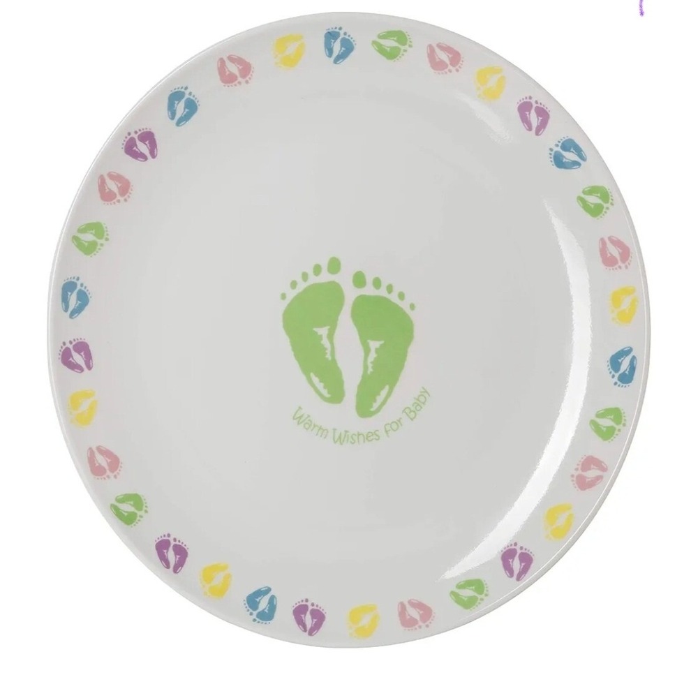 Wilton Autograph Plate Baby Shower Keepsake‎ Warm Wishes New in Box